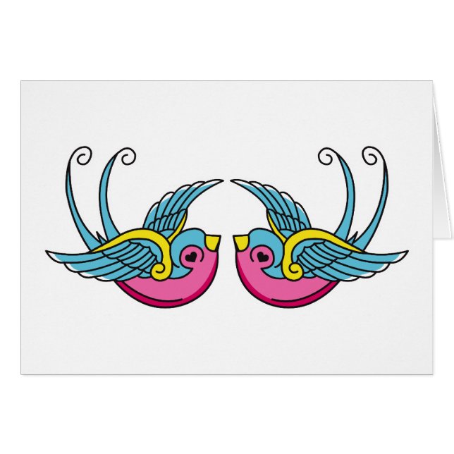 roze zwaluwen (Voorkant Horizontaal)