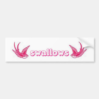 roze zwaluwen bumpersticker