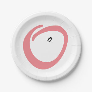 Roze zwangere buik baby shower leuke papieren bord