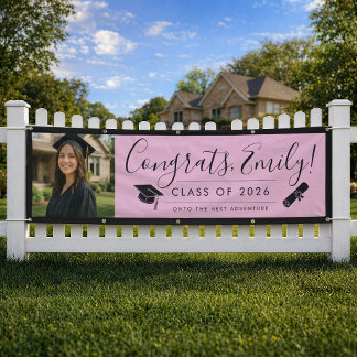 ROZE & ZWART 2026 | Diploma-banner met foto Spandoek
