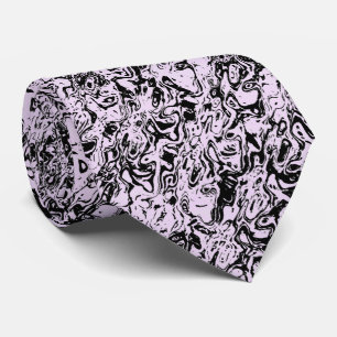 Roze zwart Abstract Stropdas