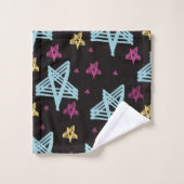 Roze zwart bad handdoek (Wasdoekje)