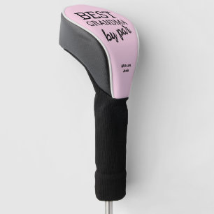 Roze zwart Beste oma door par Typografie Custom Golfheadcover