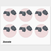 Roze Zwart Bow Elegante Sticker (Vel)