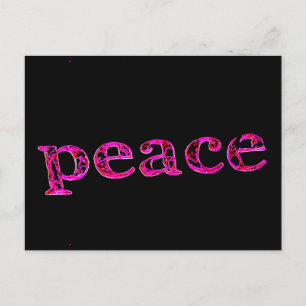 roze/zwart briefkaart