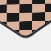 Roze Zwart Checker Diamant Patroon Bureaumat (Hoek)
