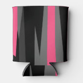 Roze zwart en grijs blikjeskoeler (Voorkant)