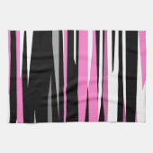 Roze zwart en wit Abstract Theedoek (Horizontaal)