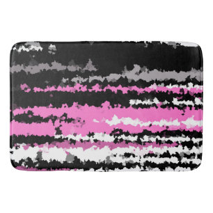 roze zwart en wit badmat