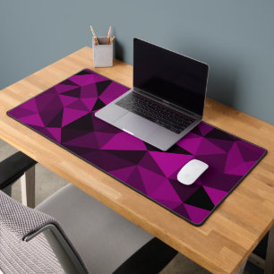 Roze zwart geometrisch mesh patroon bureaumat