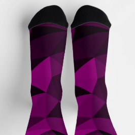 Roze zwart geometrisch mesh patroon sokken