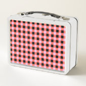 Roze Zwart geruit Gingham Patroon (Achterkant)