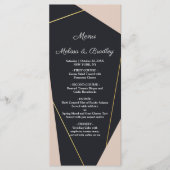 Roze zwart & goud geometrisch Menu (Voorkant)