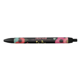 Roze & Zwart Graduation Party Custom Favor Zwarte Inkt Pen