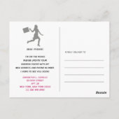 Roze zwart grijs briefkaart (Achterkant)