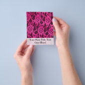 Roze/Zwart Kant-Design Flyer (Hand)