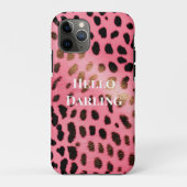 Roze Zwart Luipaard Print Abstract Case-Mate iPhone Case (Achterkant)