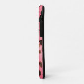 Roze Zwart Luipaard Print Abstract Case-Mate iPhone Case (Achterkant/links)