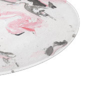 Roze Zwart Marmer: Hand getrokken Snijplank (Hoek)