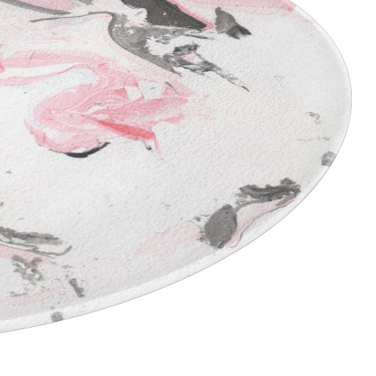 Roze Zwart Marmer: Hand getrokken Snijplank (Hoek)