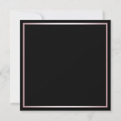 Roze Zwart Masker Roze Maskerade Feest Kaart (Achterkant)