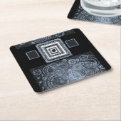 roze zwart onderzetter (Schuin)