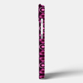 Roze & zwart Patroon Eigen monogram Naam Case-Mate iPhone Case (Achterkant / Links)