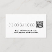 Roze Zwart Professioneel Zakelijk QR Code Aanbiedi Klantenkaartje (Achterkant)