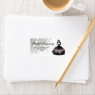 Roze & Zwart Quinceañera Meisje Etiket