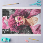 Roze & Zwart Shabby Glam SG2 Decoupage Papier (Craft)