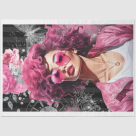 Roze & Zwart Shabby Glam SG2 Decoupage Papier