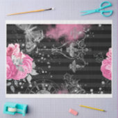 Roze & zwart Shabby Glam Tissuepapier (Craft)