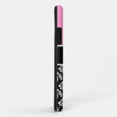 Roze zwart, speciaal Initiaal Damask Case-Mate iPhone Case (Achterkant/rechts)
