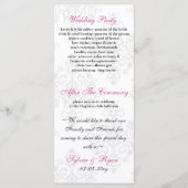 roze zwart Trouwprogramma Programma (Achterkant)