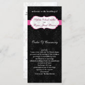 roze zwart Trouwprogramma Programma (Voorkant / Achterkant)