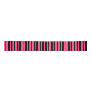 Roze Zwart Verticaal Stripes Patroon Ontwerp Lint