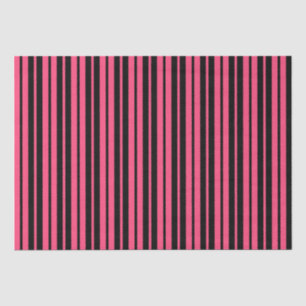 Roze Zwart Verticaal Stripes Patroon Ontwerp Tissuepapier