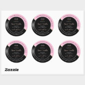 Roze Zwart Wavy Roos Goud met Logo Product Labels (Vel)