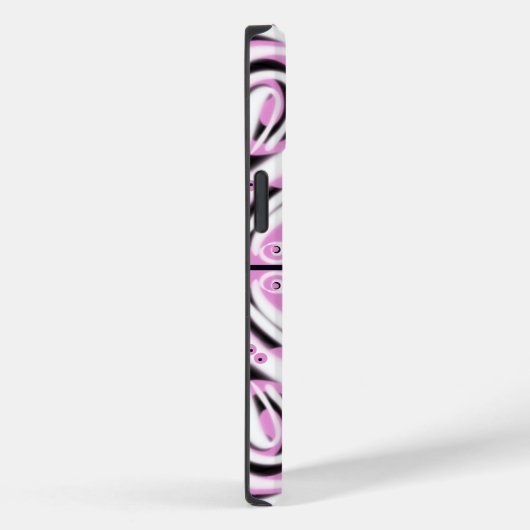 Roze zwart wit Abstract patroon Case-Mate iPhone Case (Achterkant / Rechts)
