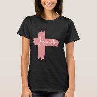 Roze zwart wit Cross Jesucristo