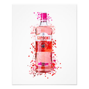 Roze zwart-wit foto afdruk