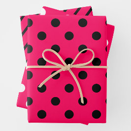 Roze, Zwart & Wit Inpakpapier Vel