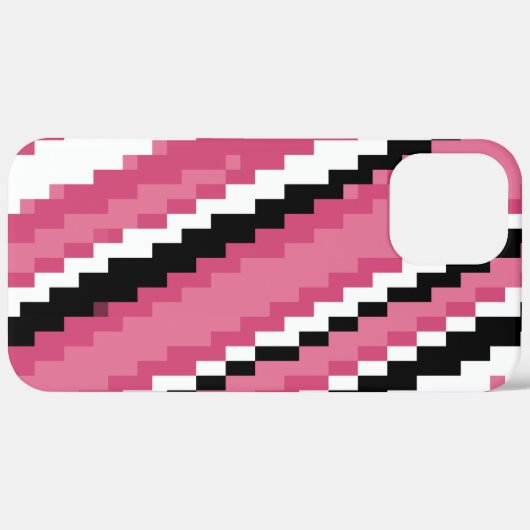 roze zwart-wit pixelkunst Case-Mate iPhone case (Achterkant (horizontaal))