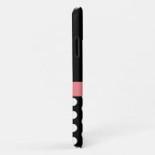 Roze zwart-wit pols-monogram Case-Mate iPhone case (Achterkant/rechts)