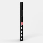 Roze zwart-wit pols-monogram Case-Mate iPhone case (Achterkant/rechts)