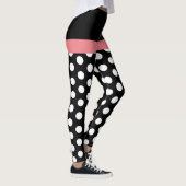 Roze zwart-wit pols-monogram leggings (Rechts)
