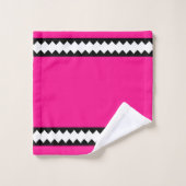 Roze, Zwart & Zebra print Handdoek Set (Wasdoekje)