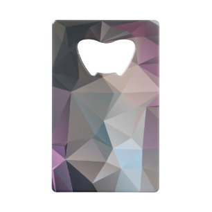 Roze zwarte Abstracte Geometrische piramide Kunst Kredietkaart Flessenopener