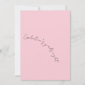 Roze Zwarte boog Galentine's meisje nacht Valentij Kaart (Achterkant)