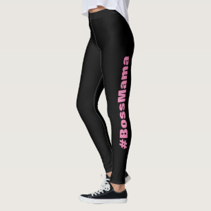 Roze zwarte boss Mama Personalized Apparel Leggings